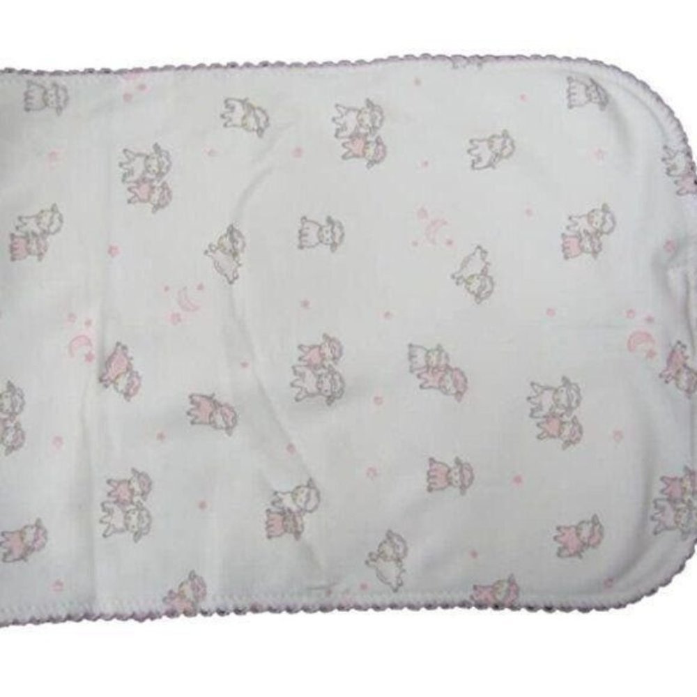 Kissy Kissy Sweetest Dreams Print Burp Pad Pink White NWT